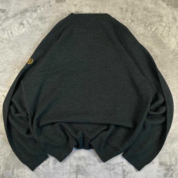 New Peter Millar XXL green Autumn Crest Honeycomb Crewneck Sweater Merino Wool - Picture 2 of 7